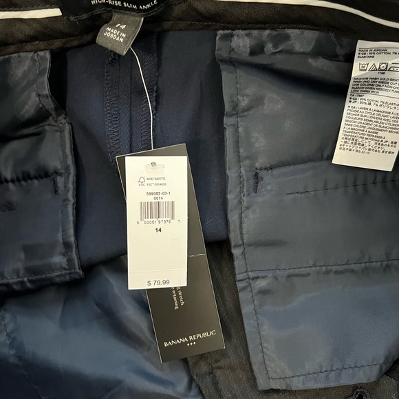 NWT Banana Republic Women’s 14 Navy Dress Pants - Picture 4 of 4